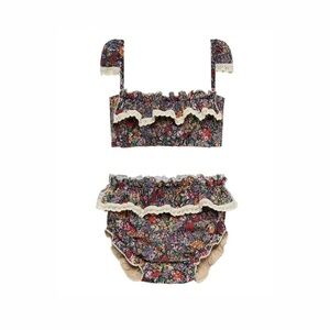 Montce mini mara floral cabana bikini BOTTOM size 3T ruffle lace